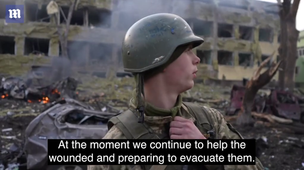 Angriff Mariupol Kinderspital soldat interview